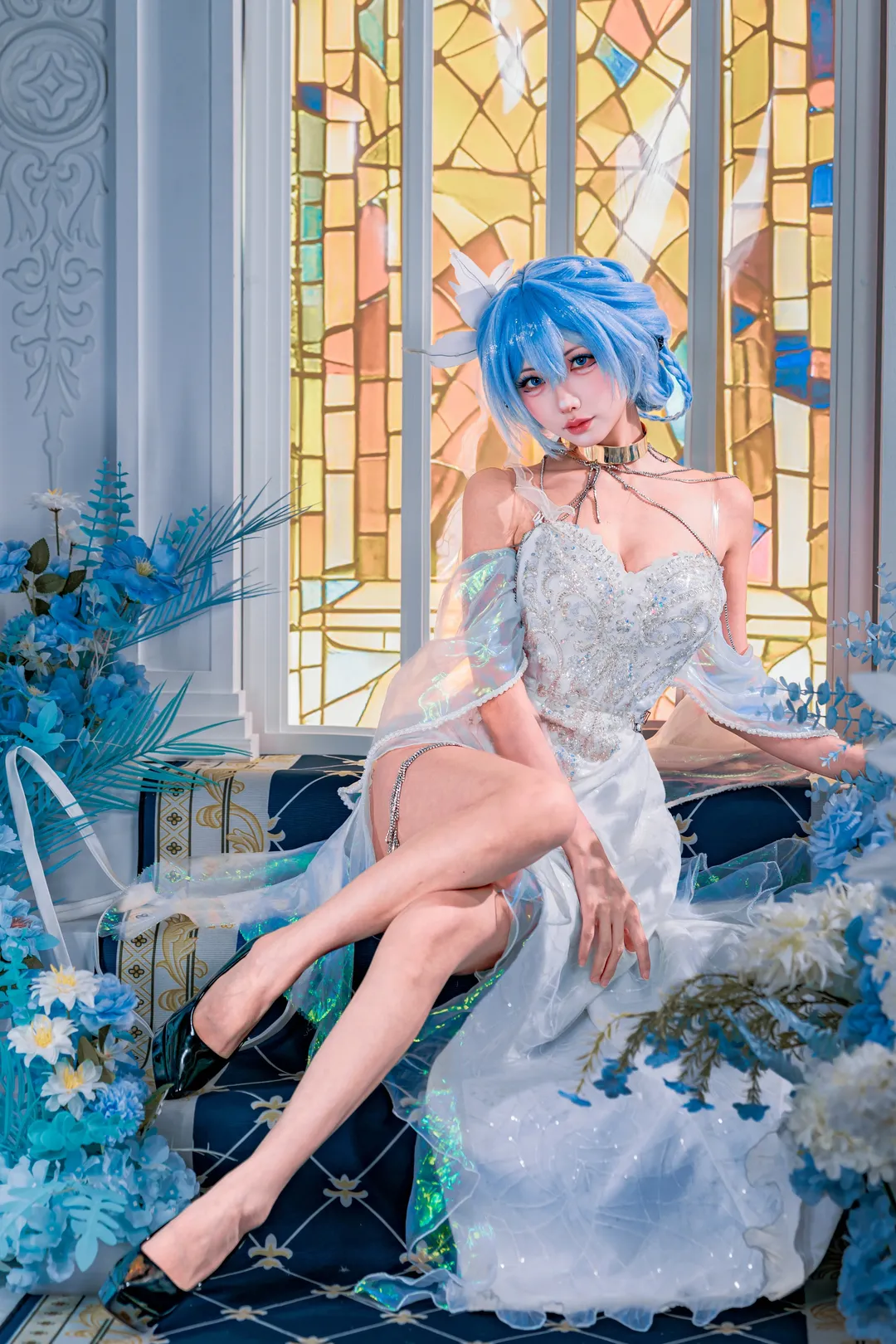 【守岸人cos】鳴潮光影下的藍髮少女 - 第 1 張
