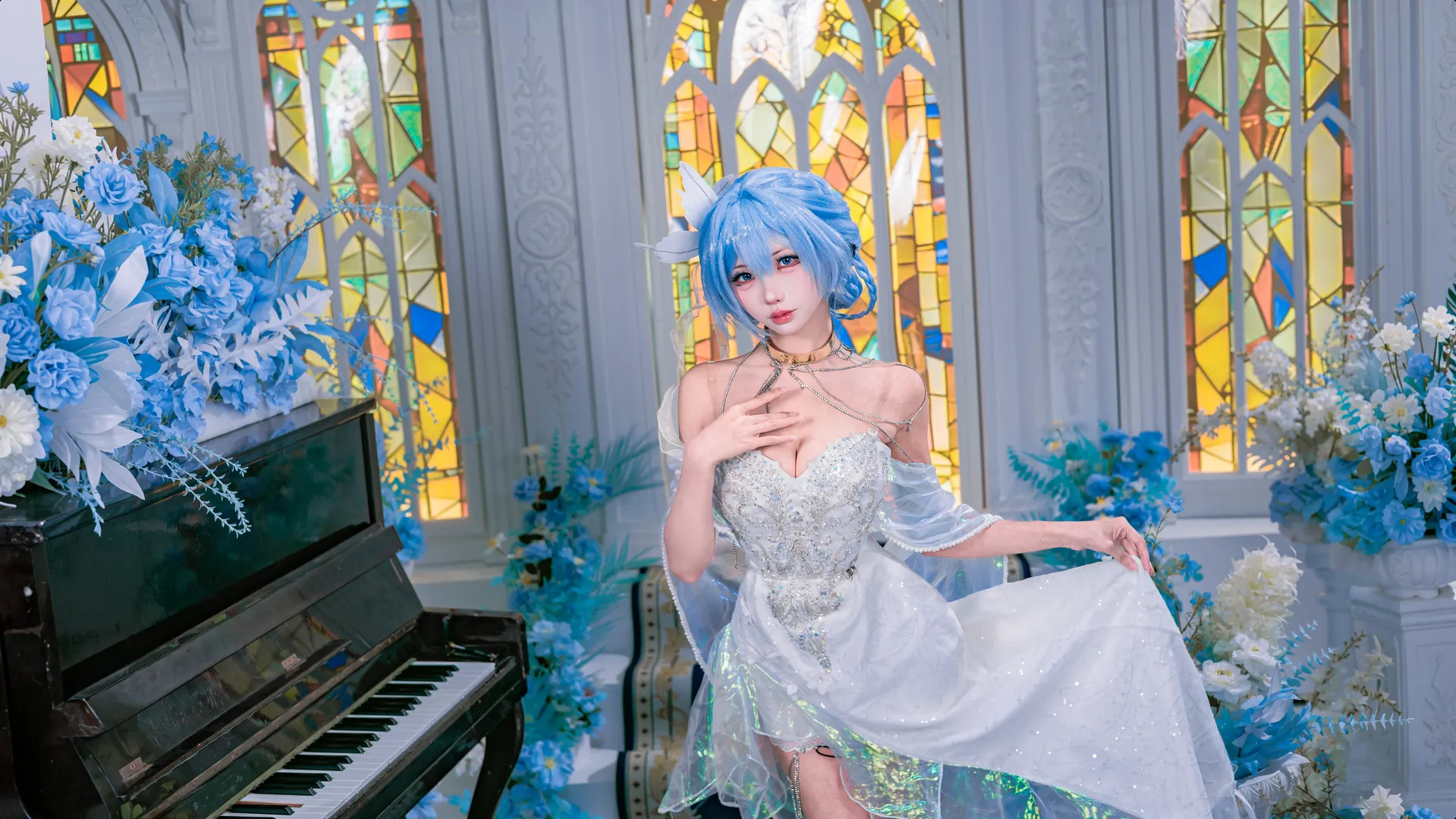 【守岸人cos】鳴潮光影下的藍髮少女 - 第 3 張