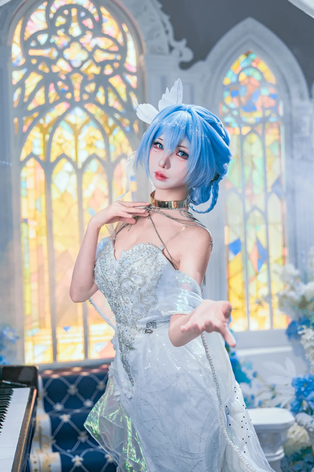 【守岸人cos】鳴潮光影下的藍髮少女 - 第 6 張
