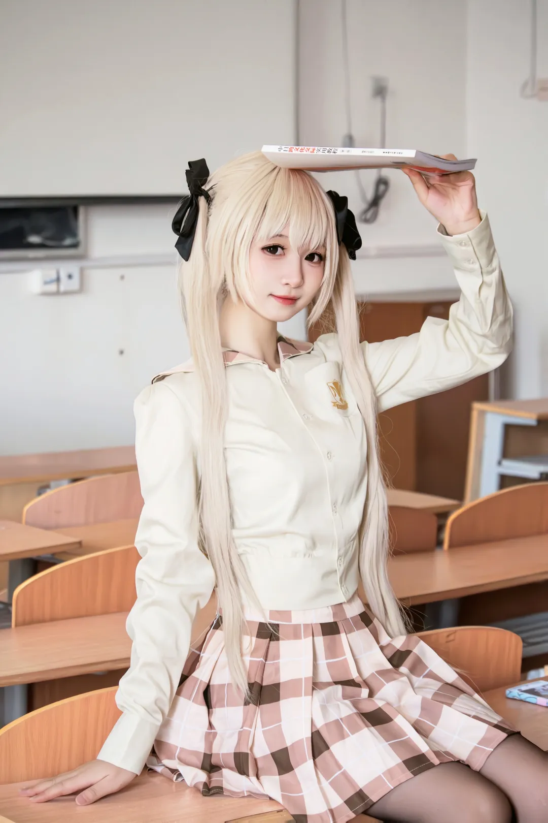【春日野穹cos】缘分的天空，教室里的安静少女 - 第 1 张