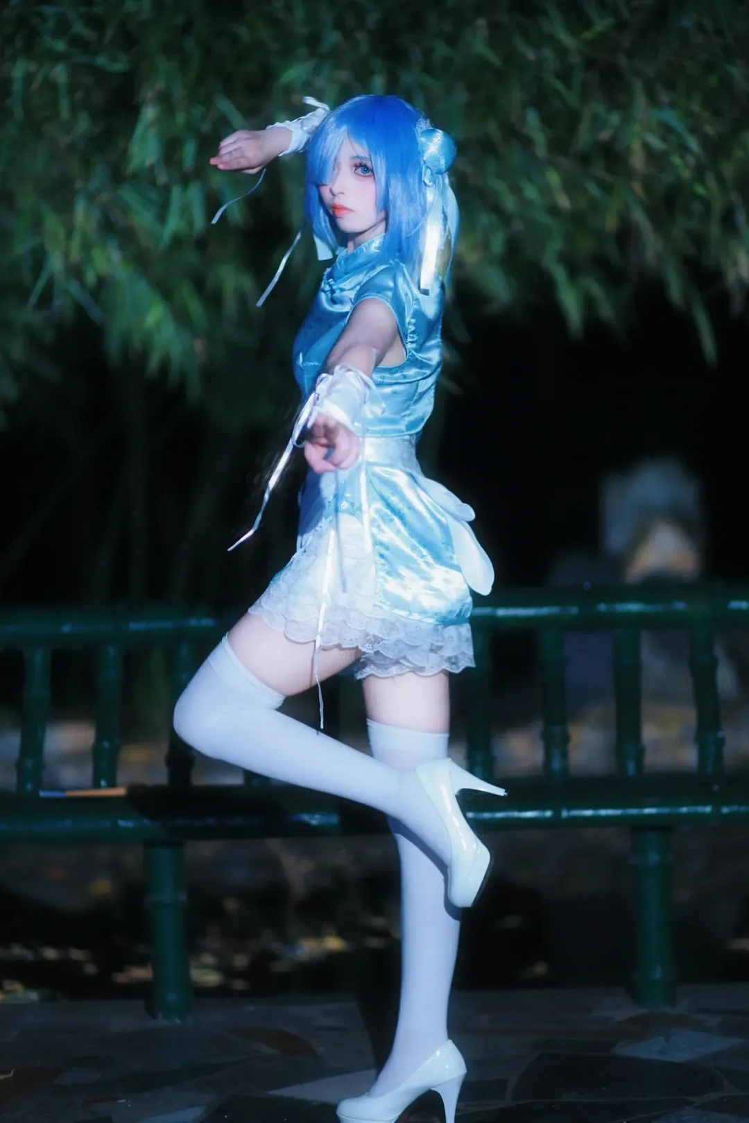 【雷姆cos】中華娘私設，提劍起舞的藍髮少女