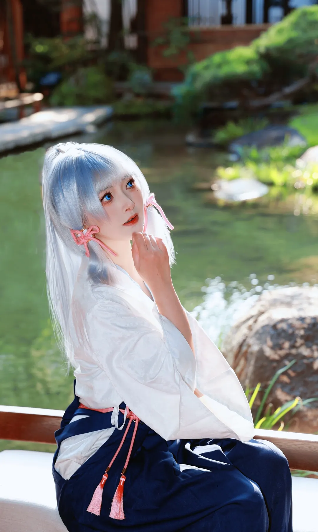 【神里绫华cos】原神剑道服的日式庭院光影记录 - 第 1 张