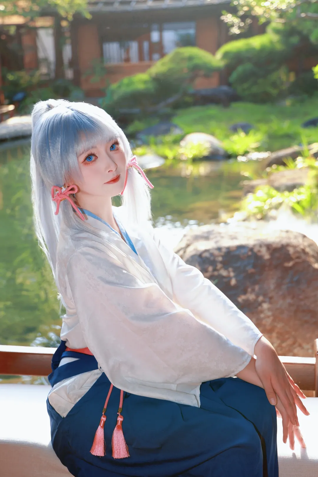 【神里绫华cos】原神剑道服的日式庭院光影记录 - 第 3 张