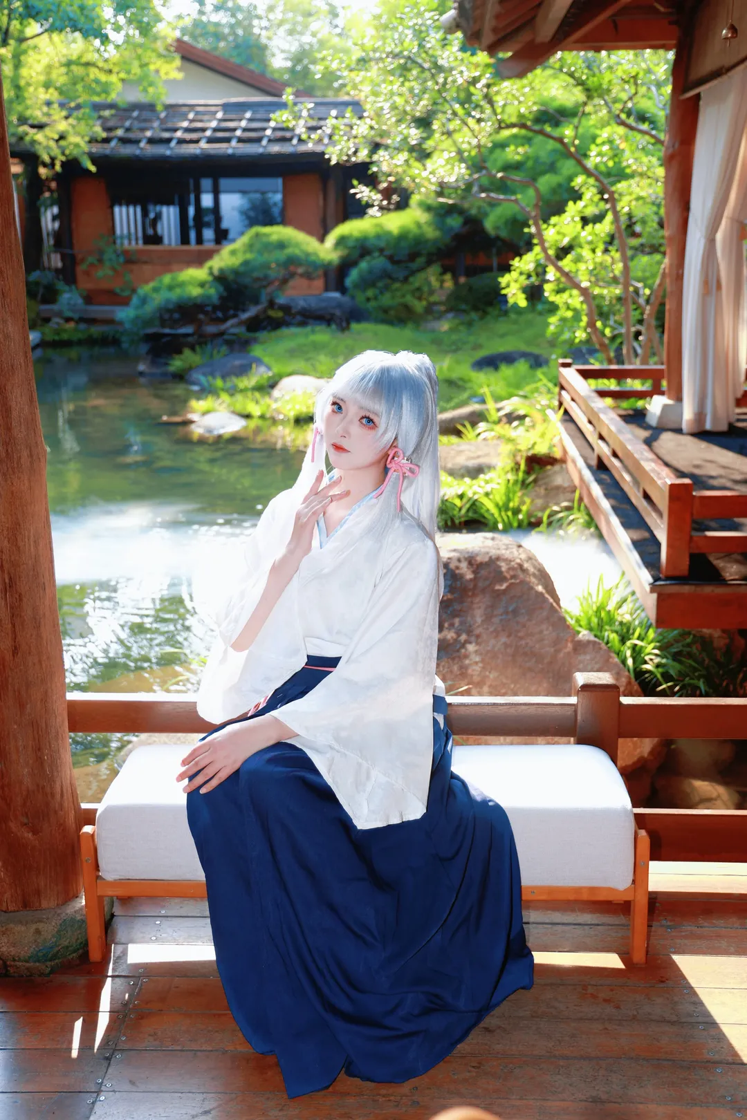 【神里绫华cos】原神剑道服的日式庭院光影记录 - 第 5 张