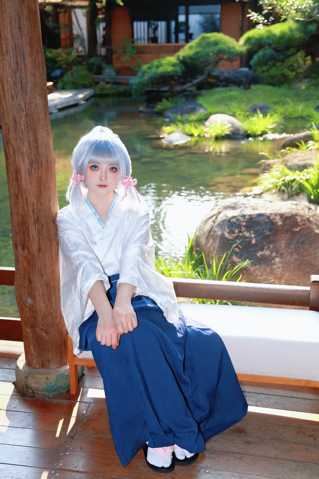 【神里绫华cos】原神剑道服的日式庭院光影记录 - 第 6 张