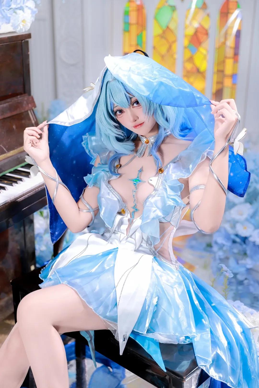 鳴潮守岸人cos，藍調深海與鋼琴彩窗的靜謐迴響 - 第 6 張