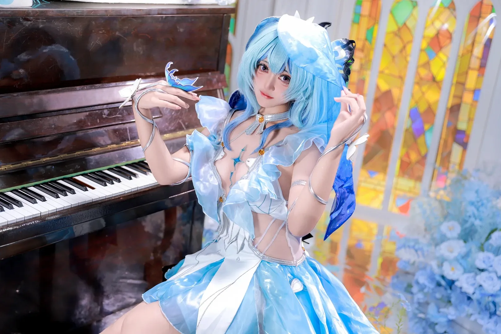 鳴潮守岸人cos，藍調深海與鋼琴彩窗的靜謐迴響 - 第 7 張