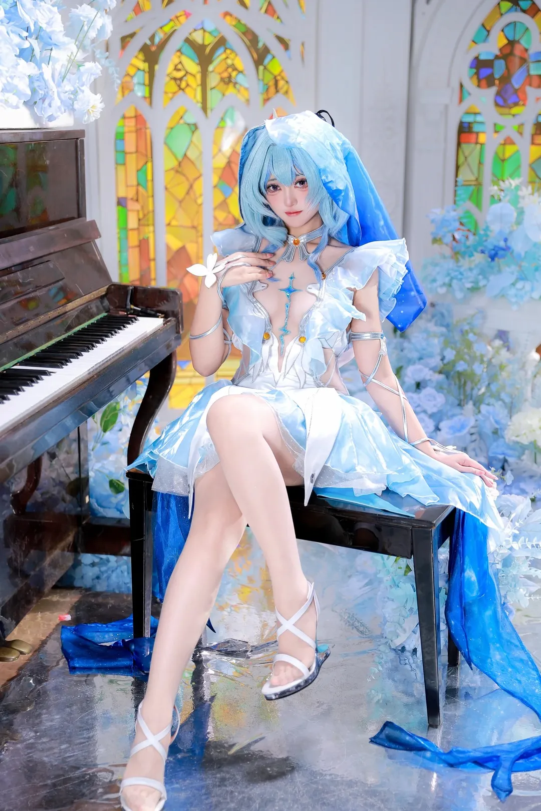 鳴潮守岸人cos，藍調深海與鋼琴彩窗的靜謐迴響 - 第 8 張