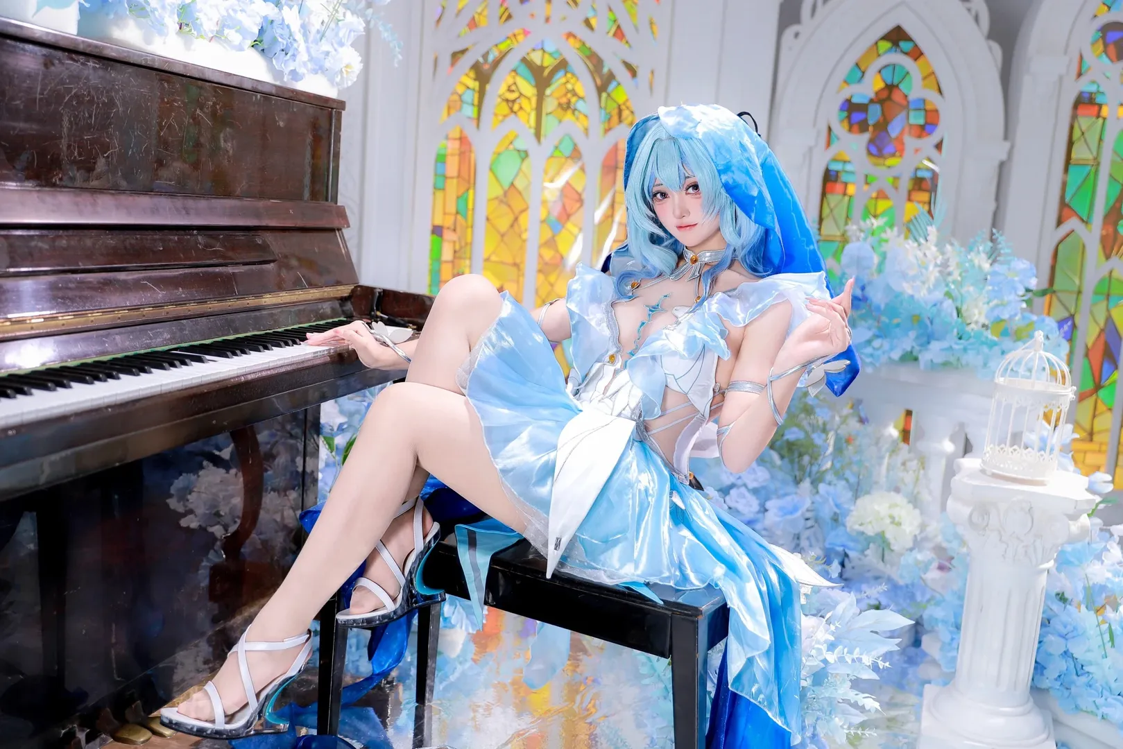 鳴潮守岸人cos，藍調深海與鋼琴彩窗的靜謐迴響 - 第 9 張