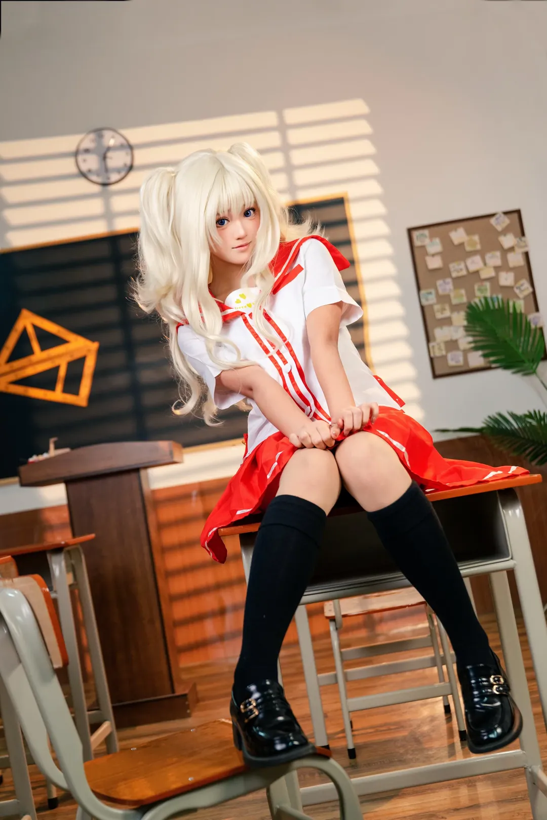 【友利奈绪cos】Charlotte夏洛特校园水手服与黑丝日常 - 第 2 张