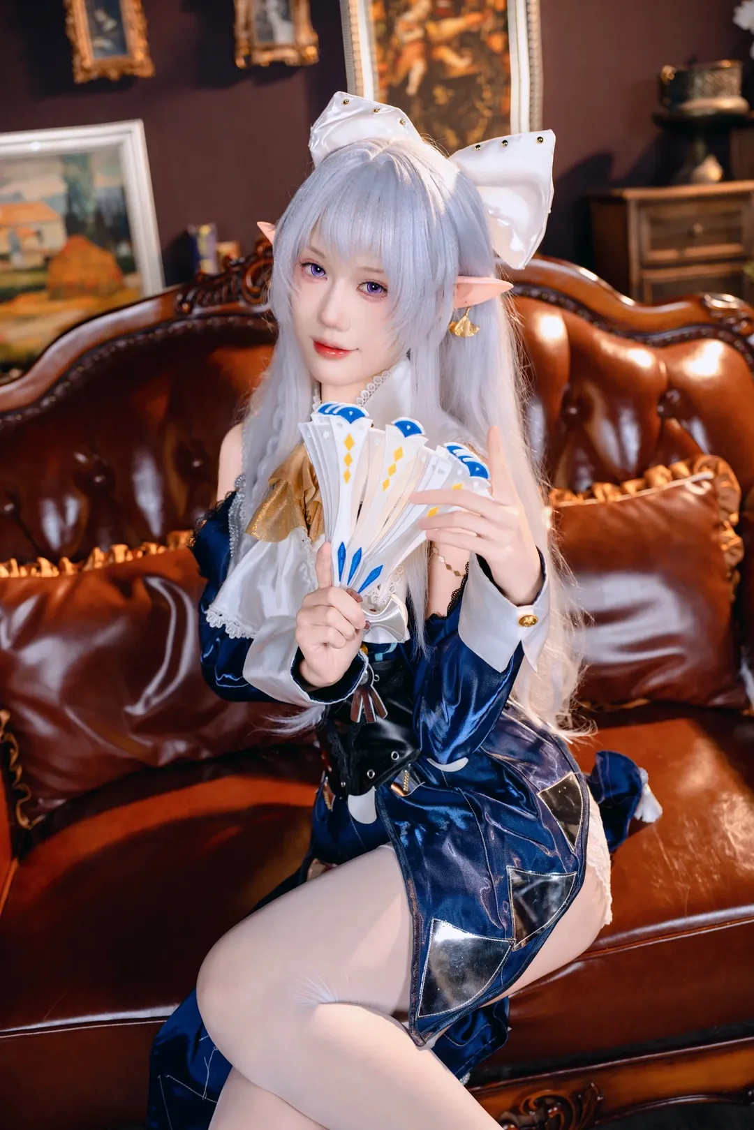 【維琳娜cos】絕區零的高冷與微笑，復古洋裝白絲演繹 - 第 2 張