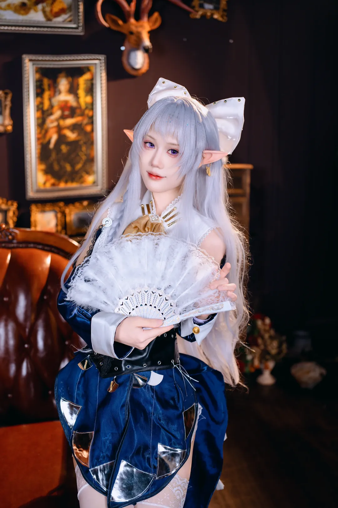 【維琳娜cos】絕區零的高冷與微笑，復古洋裝白絲演繹 - 第 8 張