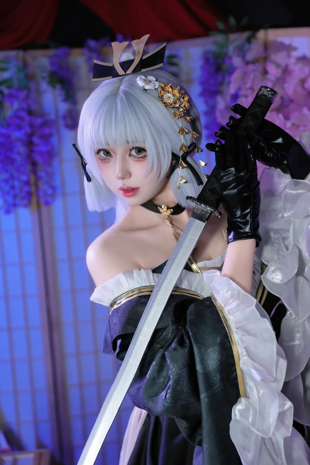 【神里绫华cos】原神黑道千金设定与霜刃的碰撞 - 第 1 张