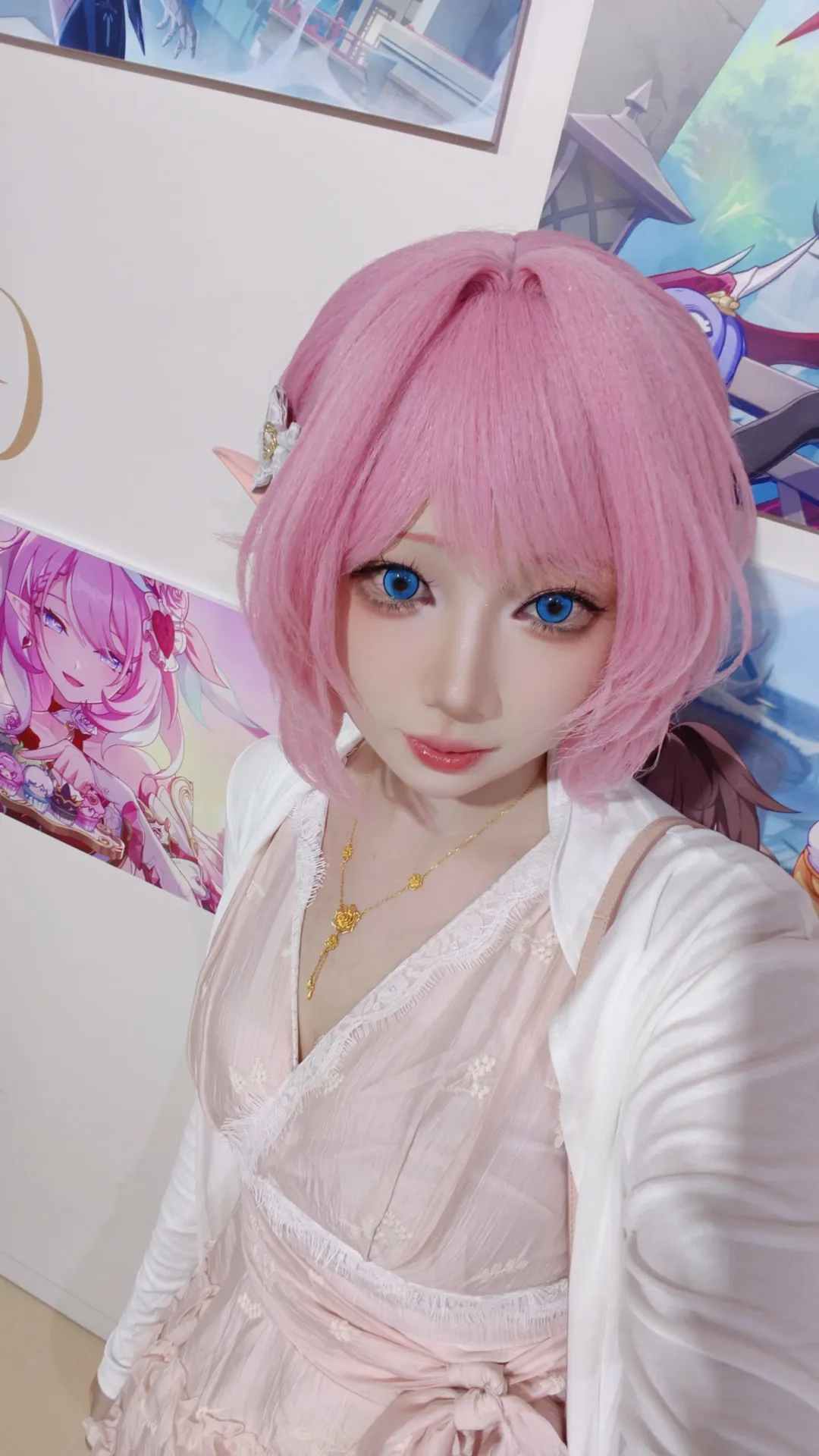 【爱莉希雅cos】崩坏3十周年粉色妖精小姐的妆造记录 - 第 1 张
