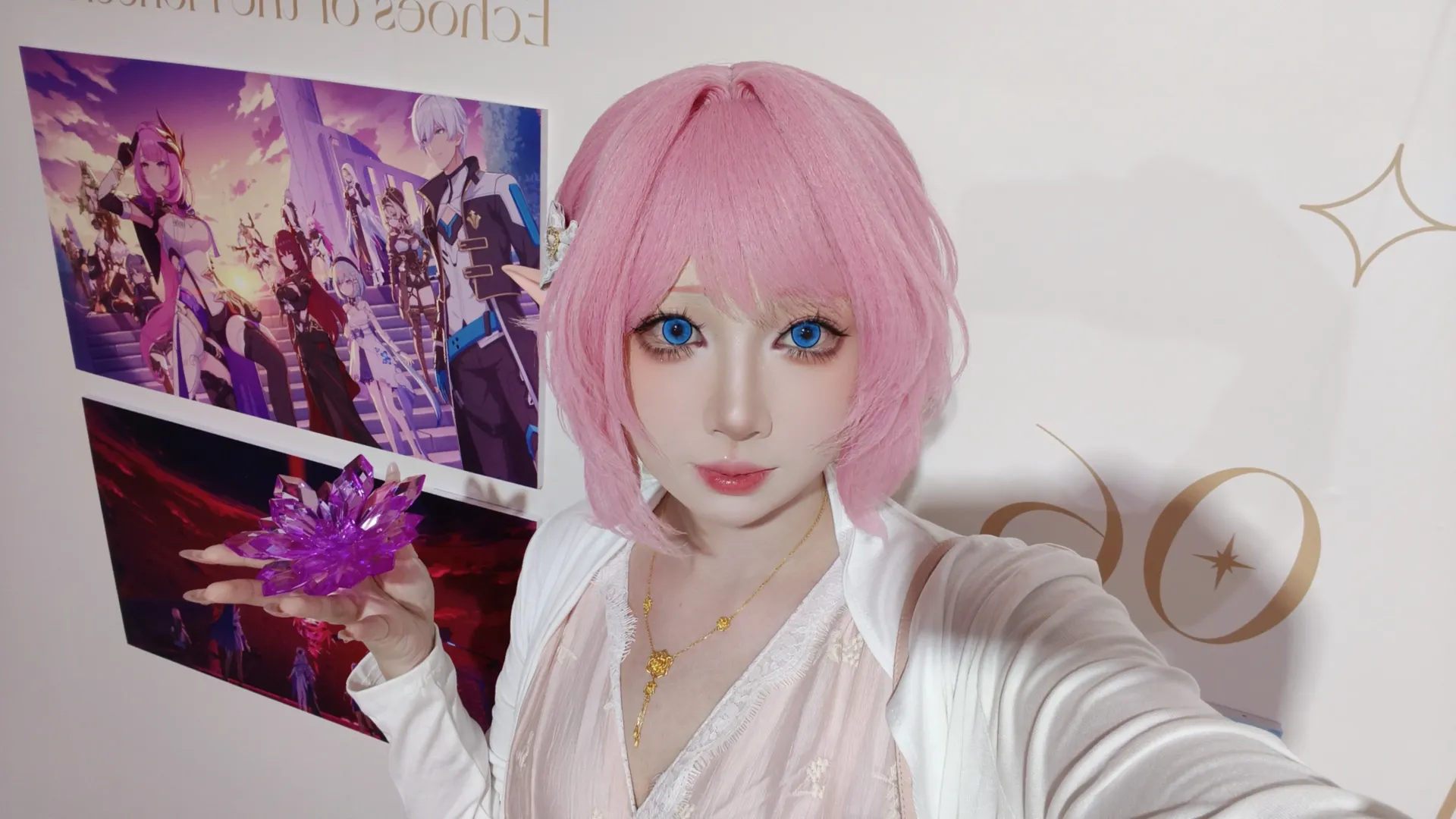 【爱莉希雅cos】崩坏3十周年粉色妖精小姐的妆造记录 - 第 2 张