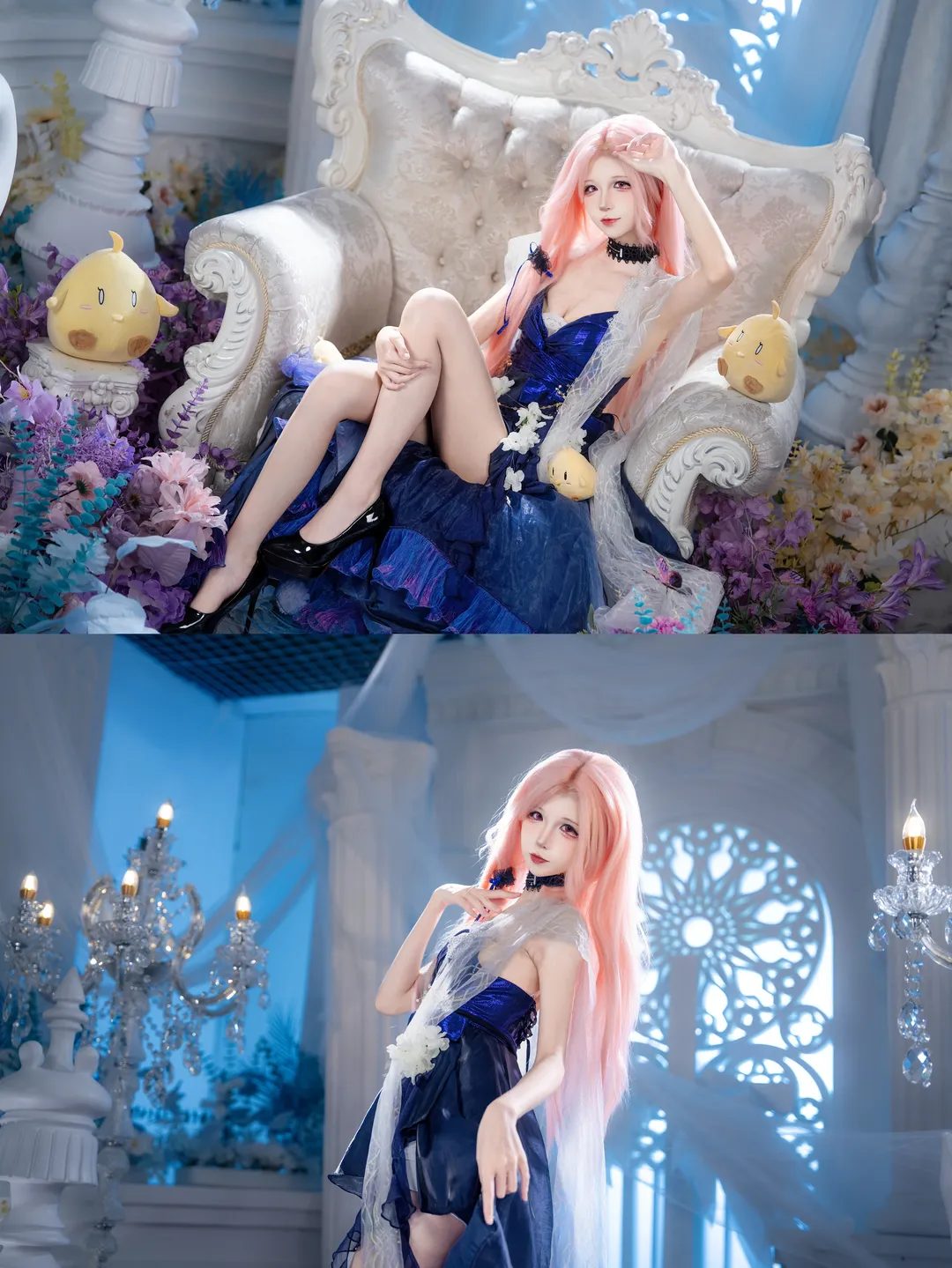 【列克星敦cos】碧蓝航线，蓝色礼服与粉色长发的梦幻邂逅 - 第 2 张