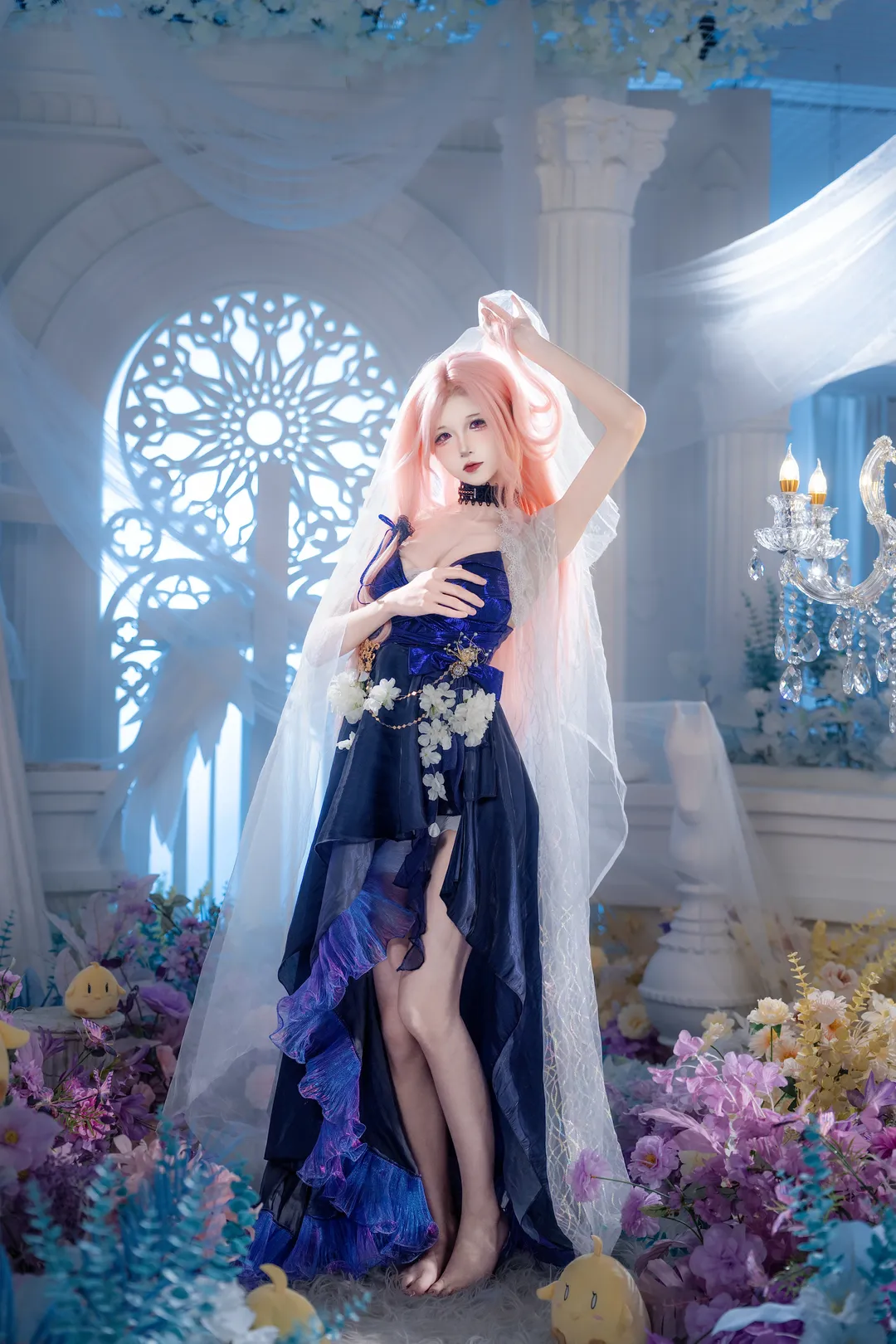【列克星敦cos】碧蓝航线，蓝色礼服与粉色长发的梦幻邂逅 - 第 6 张