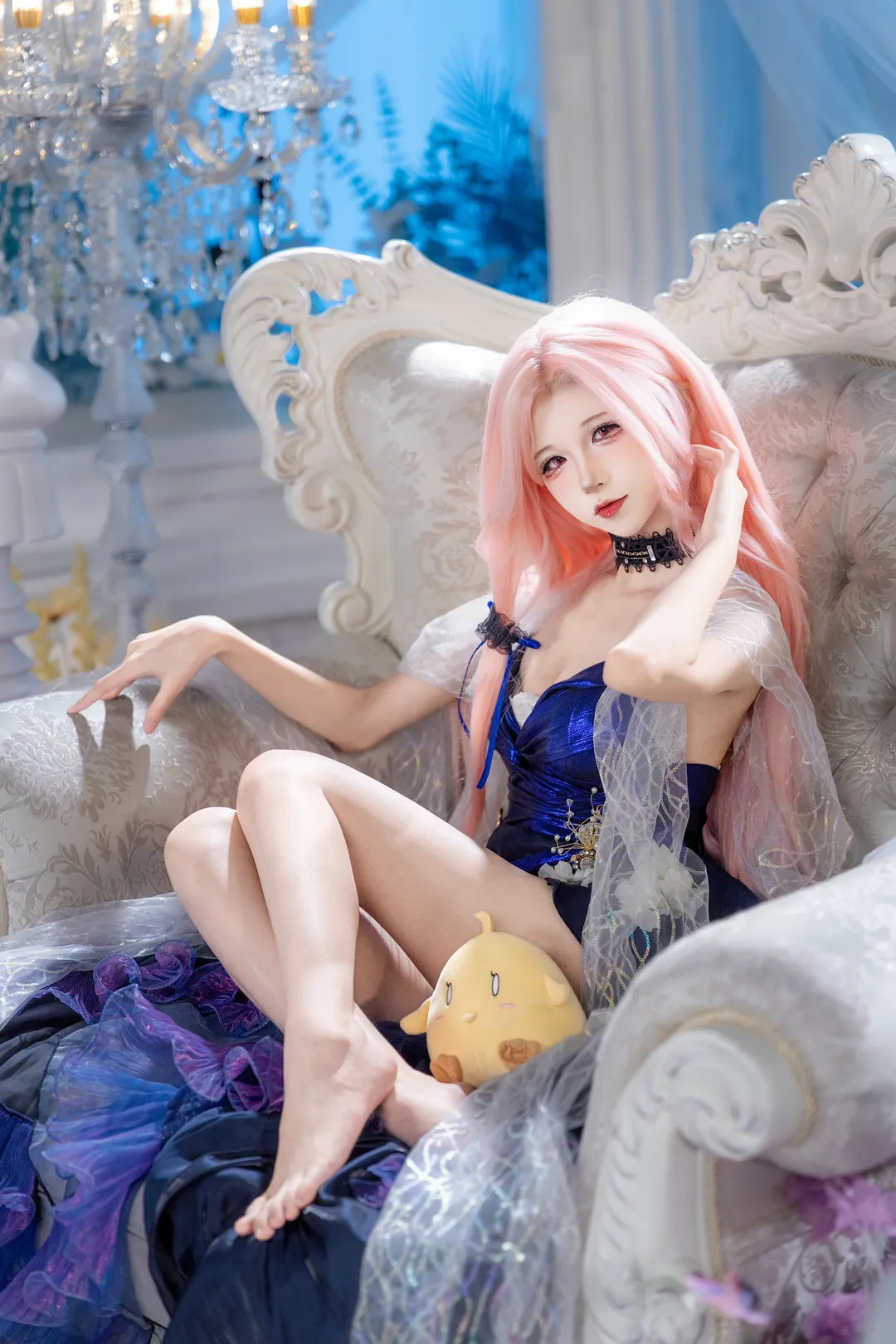 【列克星敦cos】碧蓝航线，蓝色礼服与粉色长发的梦幻邂逅 - 第 7 张