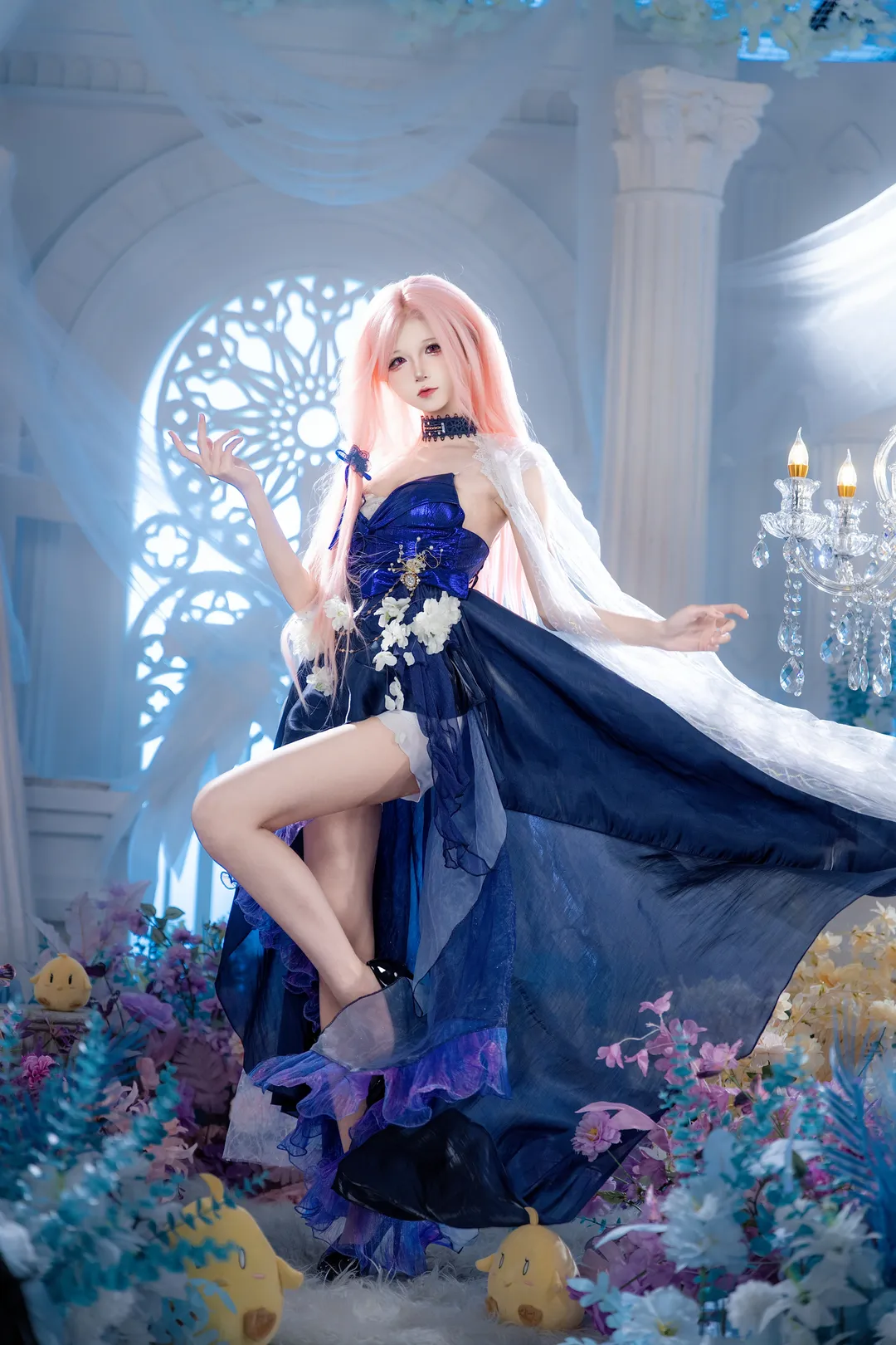 【列克星敦cos】碧蓝航线，蓝色礼服与粉色长发的梦幻邂逅 - 第 8 张