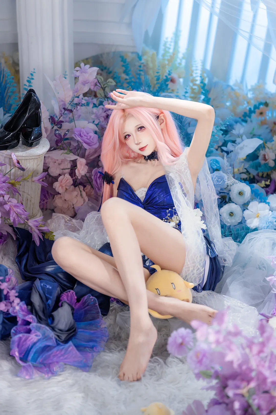 【列克星敦cos】碧蓝航线，蓝色礼服与粉色长发的梦幻邂逅 - 第 9 张