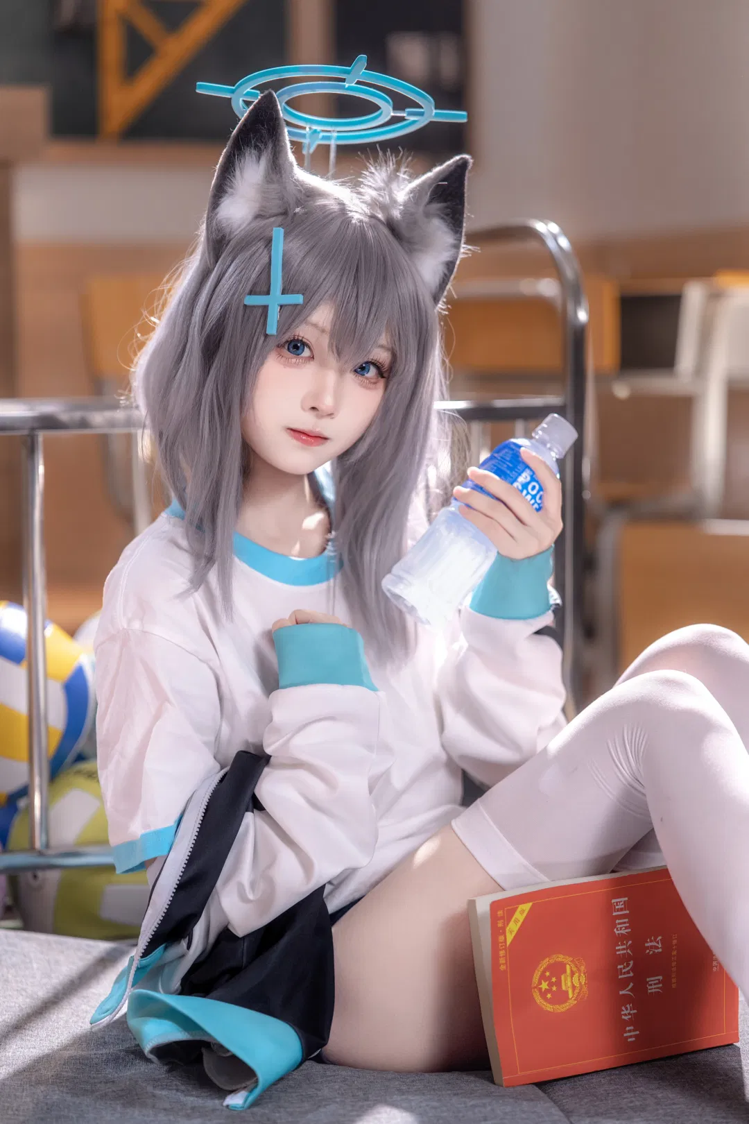 【砂狼白子cos】蔚藍檔案的體操服運動日常 - 第 1 張