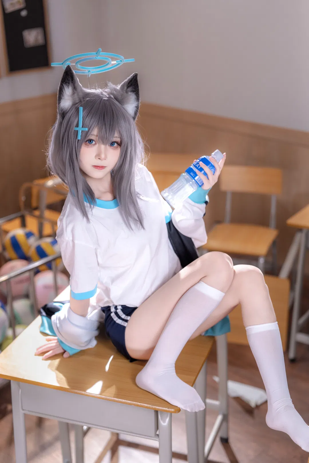 【砂狼白子cos】蔚藍檔案的體操服運動日常 - 第 11 張