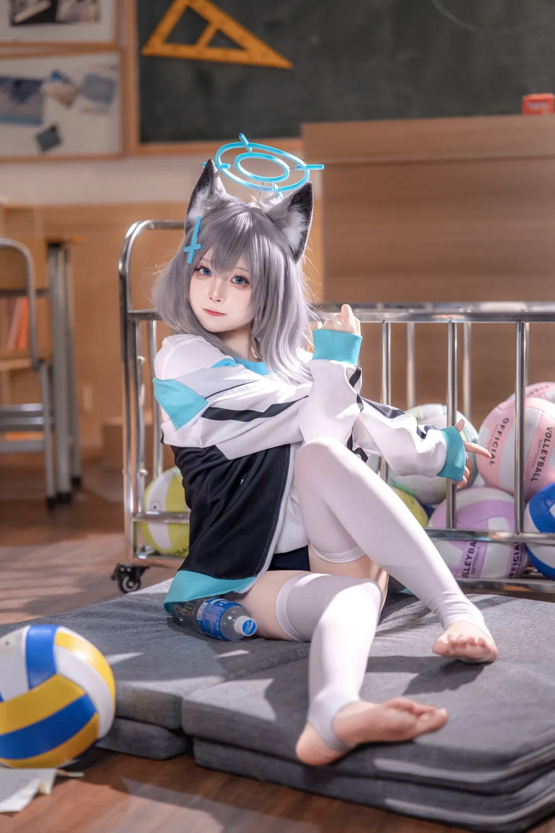 【砂狼白子cos】蔚藍檔案的體操服運動日常 - 第 3 張