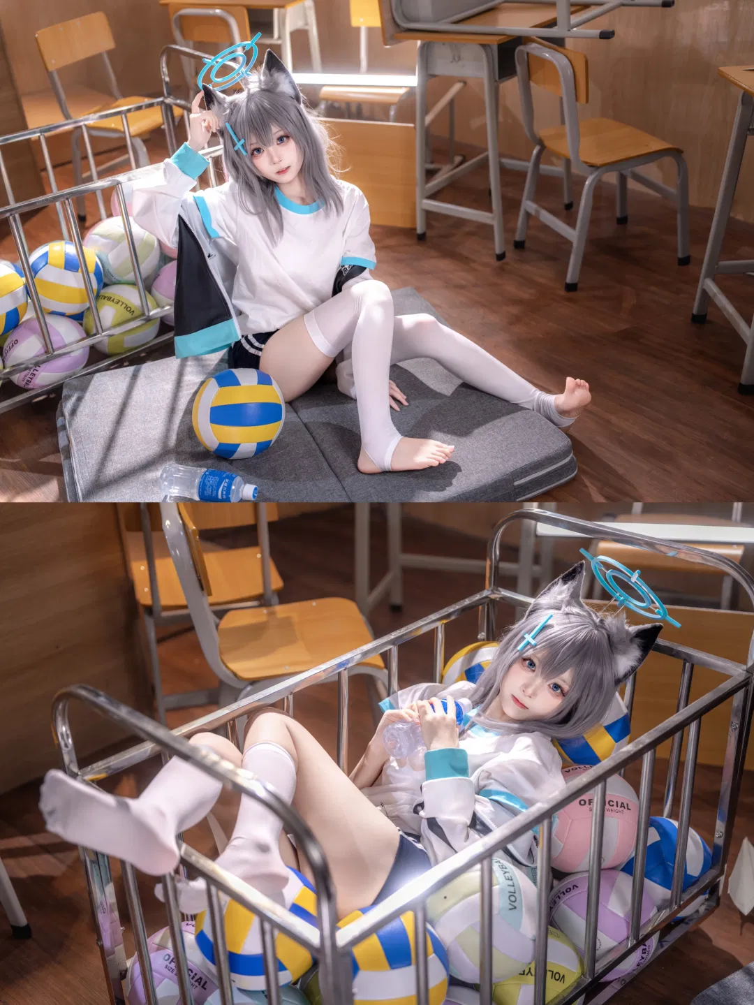 【砂狼白子cos】蔚藍檔案的體操服運動日常 - 第 4 張