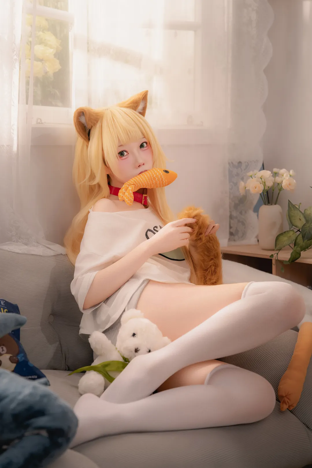 居家猫娘cos记录，拥抱慵懒的午后阳光 - 第 3 张