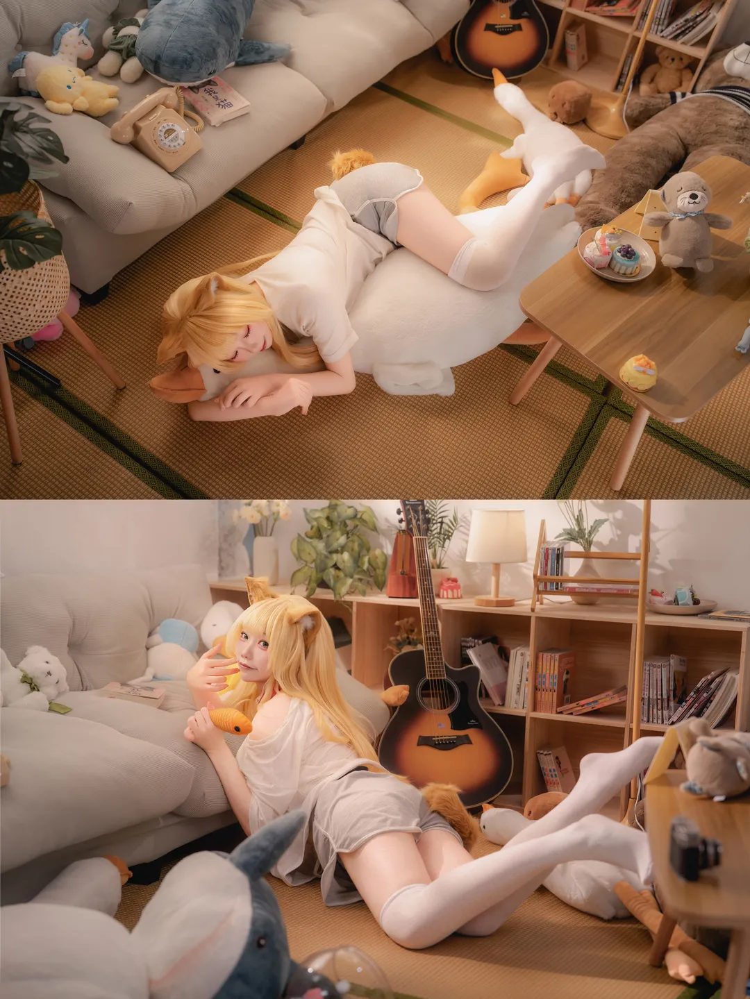 居家猫娘cos记录，拥抱慵懒的午后阳光 - 第 6 张
