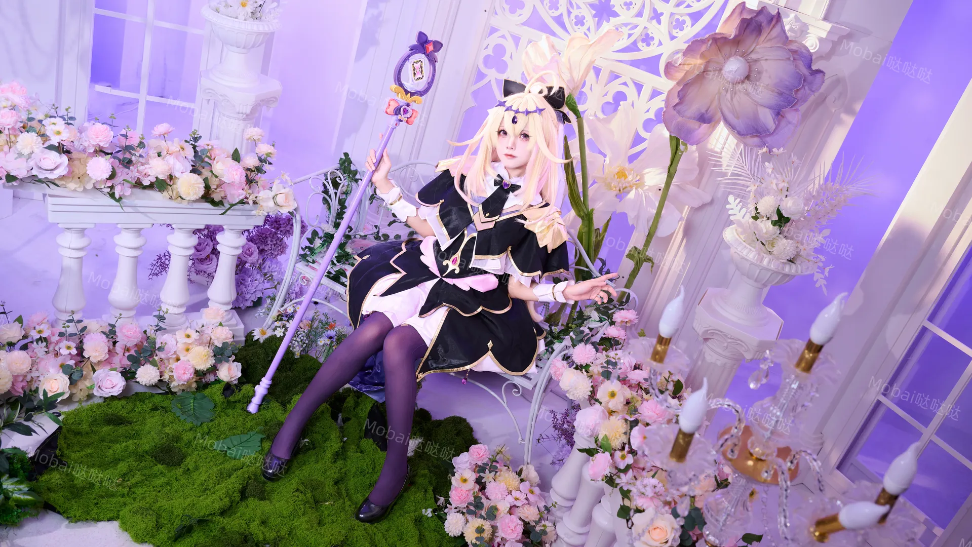 【森亚露露卡cos】紫色花海里的魔法长裙拍摄记录 - 第 1 张