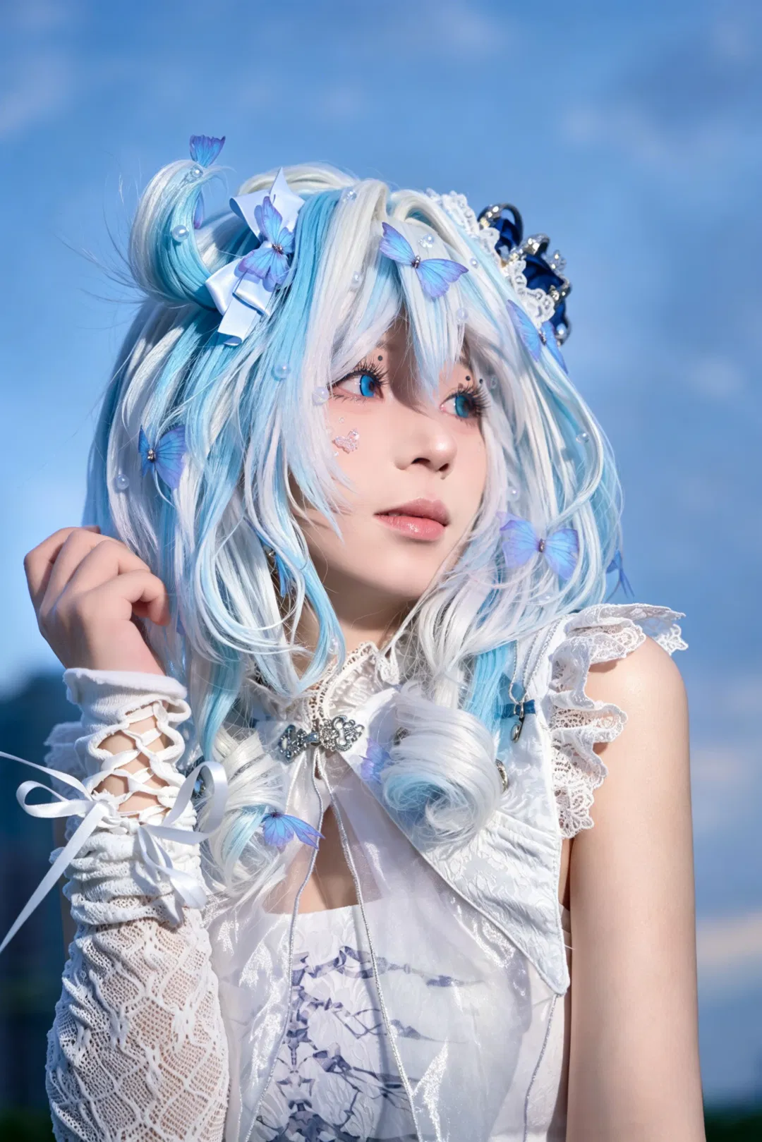 【芙寧娜cos】原神水神正片，藍白交織的奇幻之約 - 第 1 張
