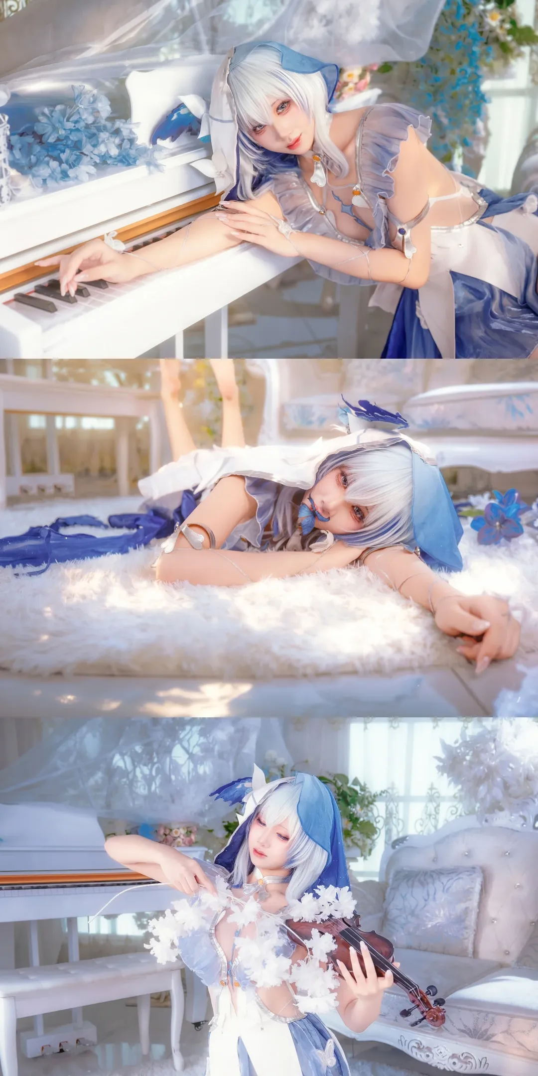 【守岸人cos】鳴潮藍色治癒系，琴鍵與琴絃間的夢幻光影 - 第 1 張