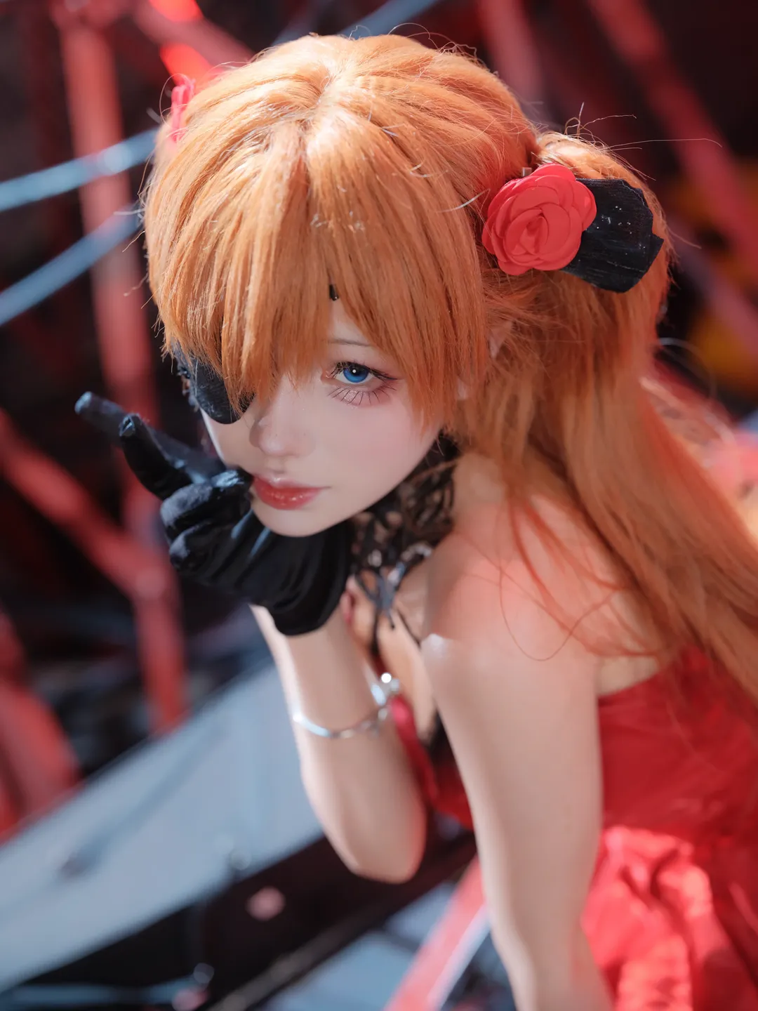 【明日香cos】eva工业风红黑光影氛围感记录 - 第 1 张