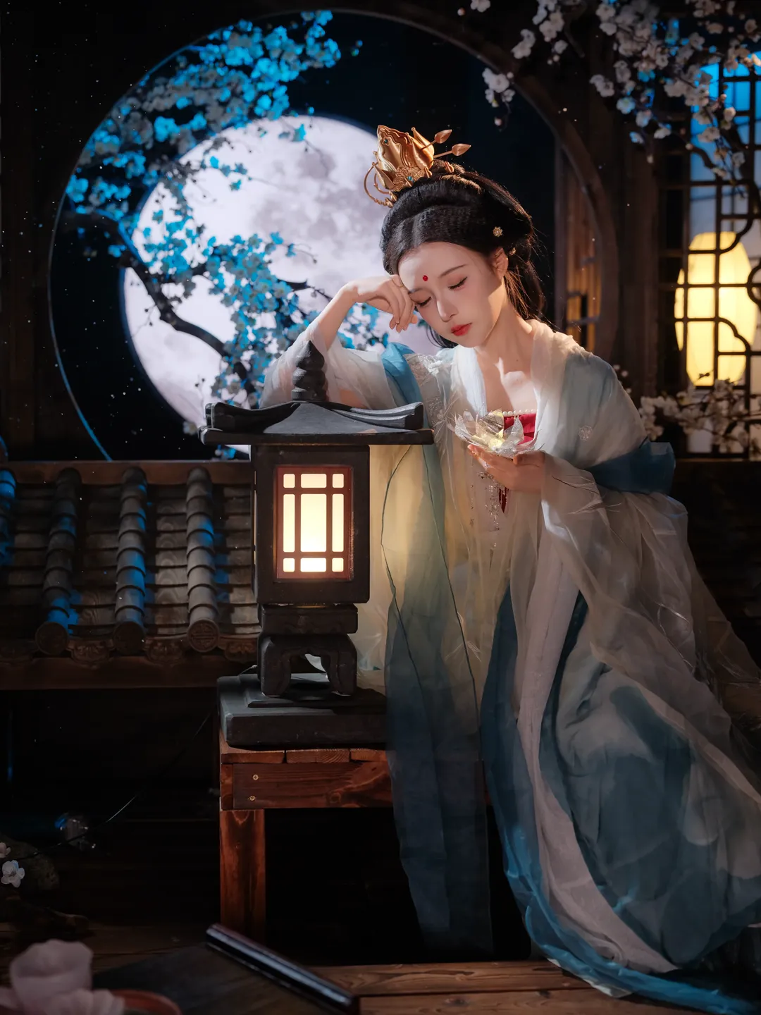 【曹敬观音cos】燕云十六声月下氛围感写真 - 第 6 张