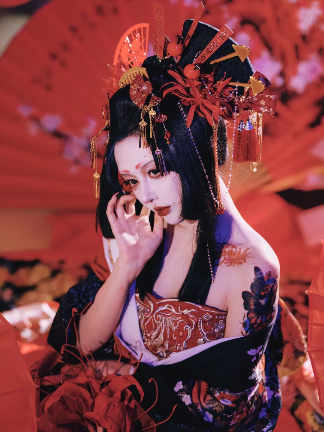 和風花魁與彼岸花的絕美邂逅 - 第 1 張