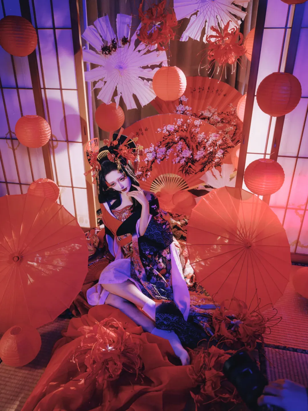 和風花魁與彼岸花的絕美邂逅 - 第 4 張