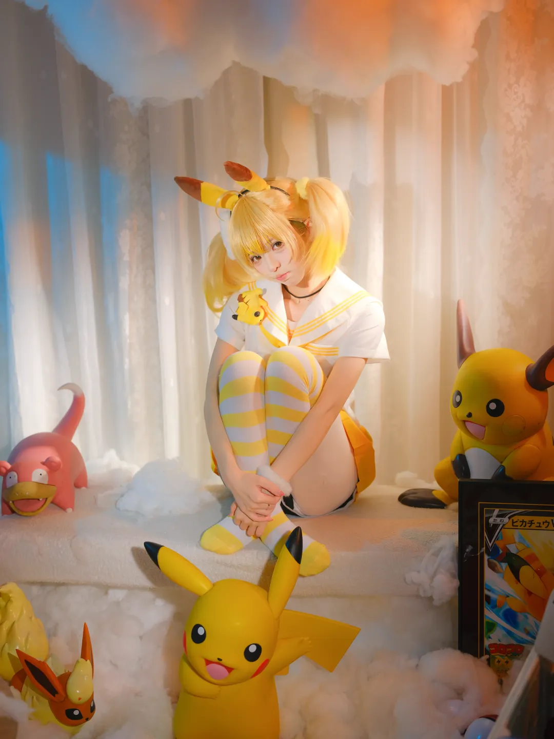 【皮卡丘cos】寶可夢精靈的水手服雲朵攝影 - 第 2 張