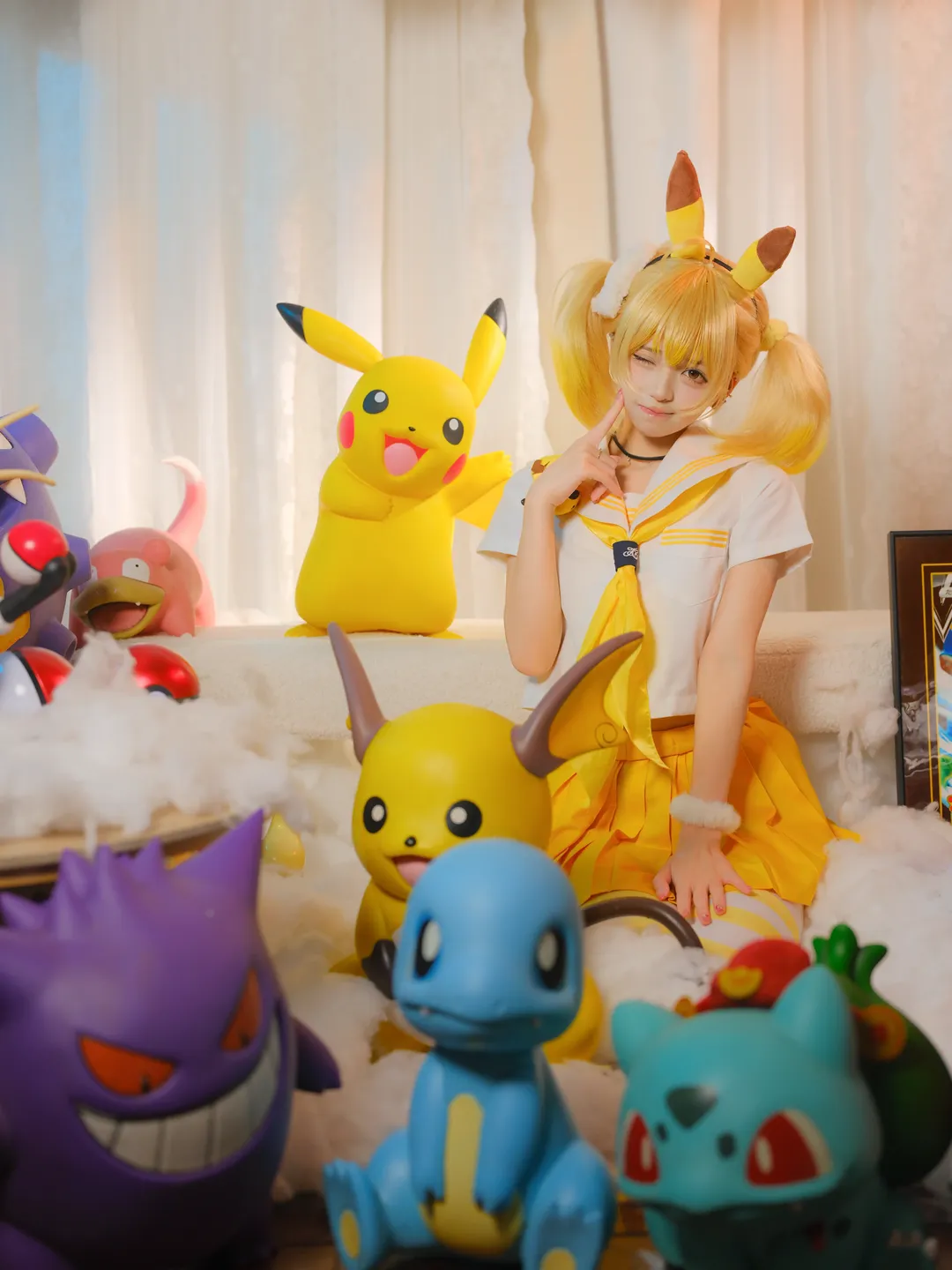 【皮卡丘cos】寶可夢精靈的水手服雲朵攝影 - 第 4 張