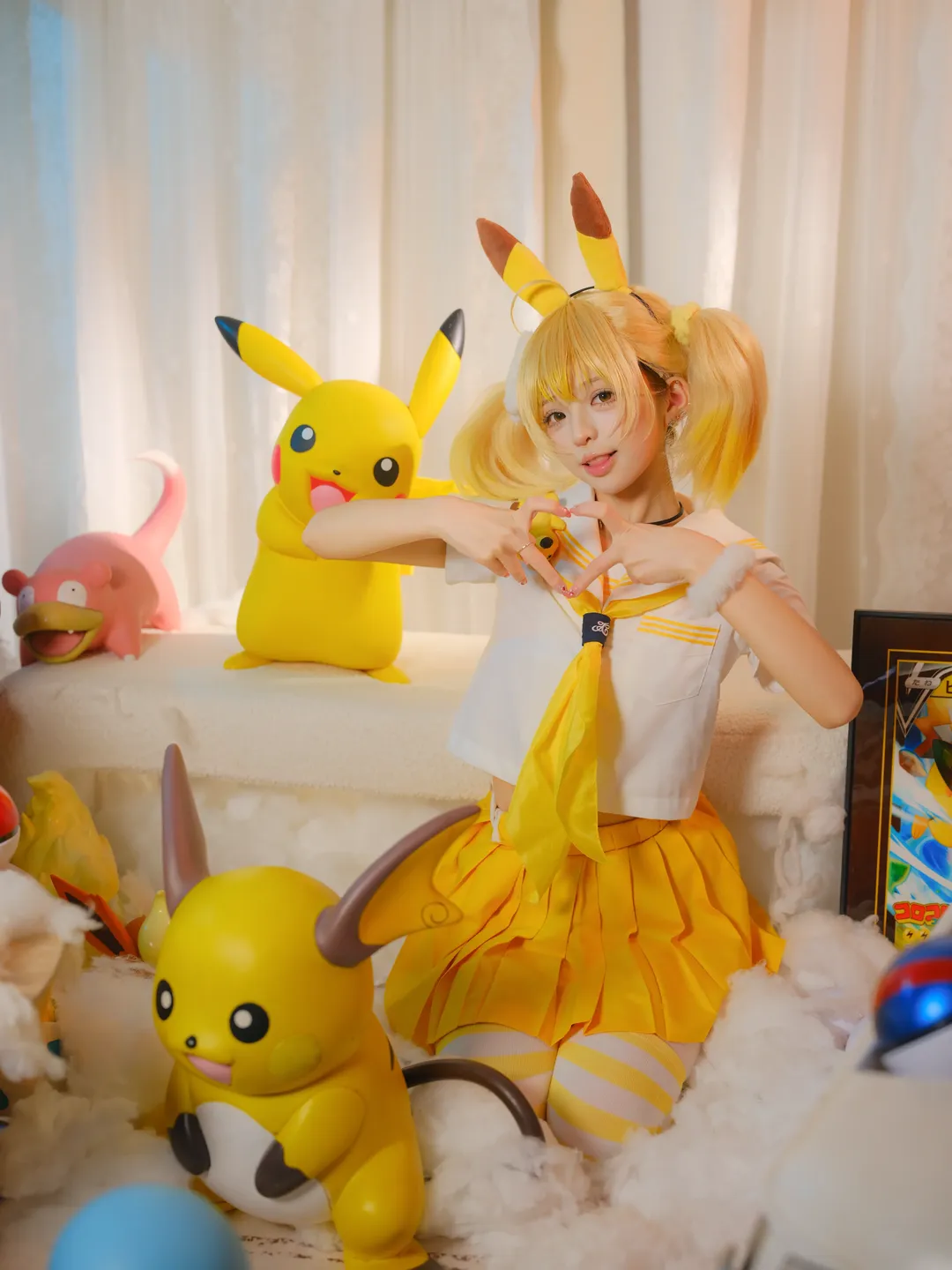 【皮卡丘cos】寶可夢精靈的水手服雲朵攝影 - 第 5 張