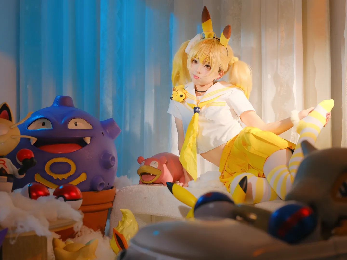 【皮卡丘cos】寶可夢精靈的水手服雲朵攝影 - 第 7 張