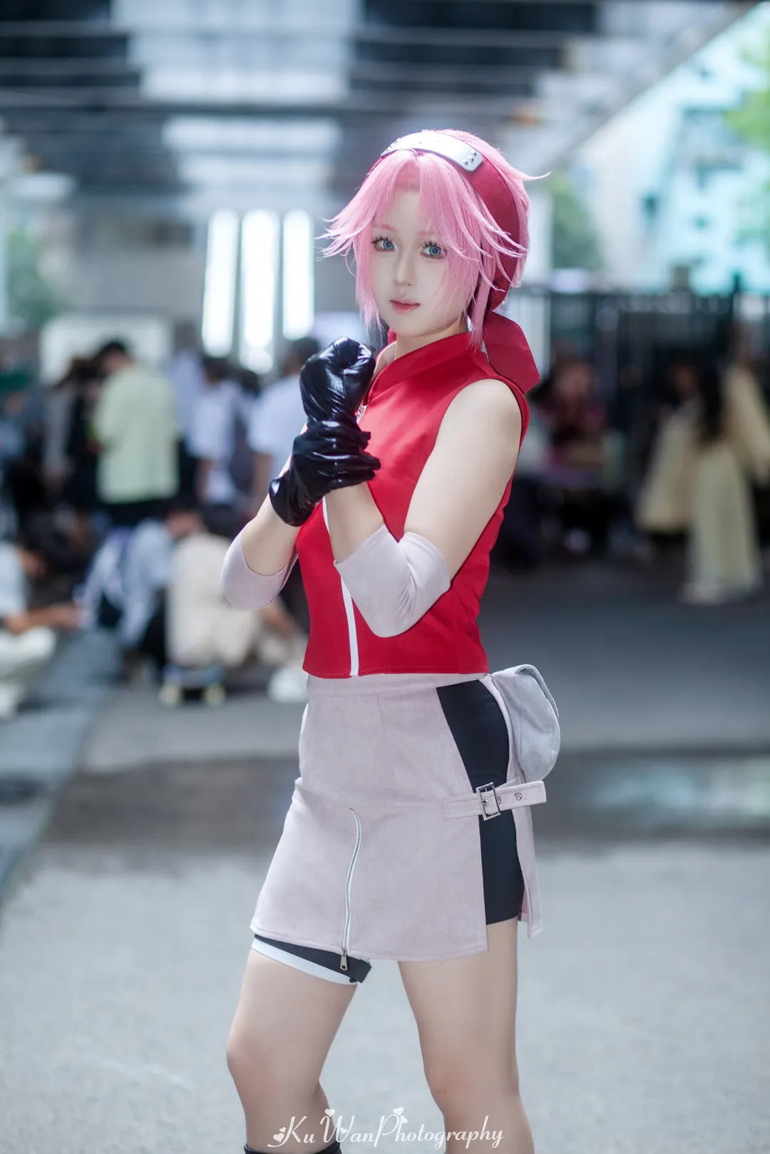 【春野樱cos】火影忍者漫展返图，粉色短发少女的格斗时刻 - 第 2 张