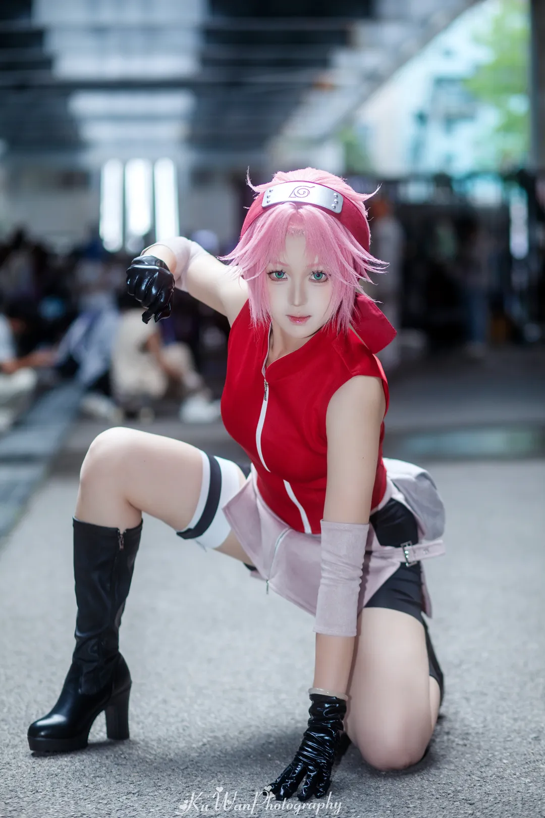 【春野樱cos】火影忍者漫展返图，粉色短发少女的格斗时刻 - 第 3 张