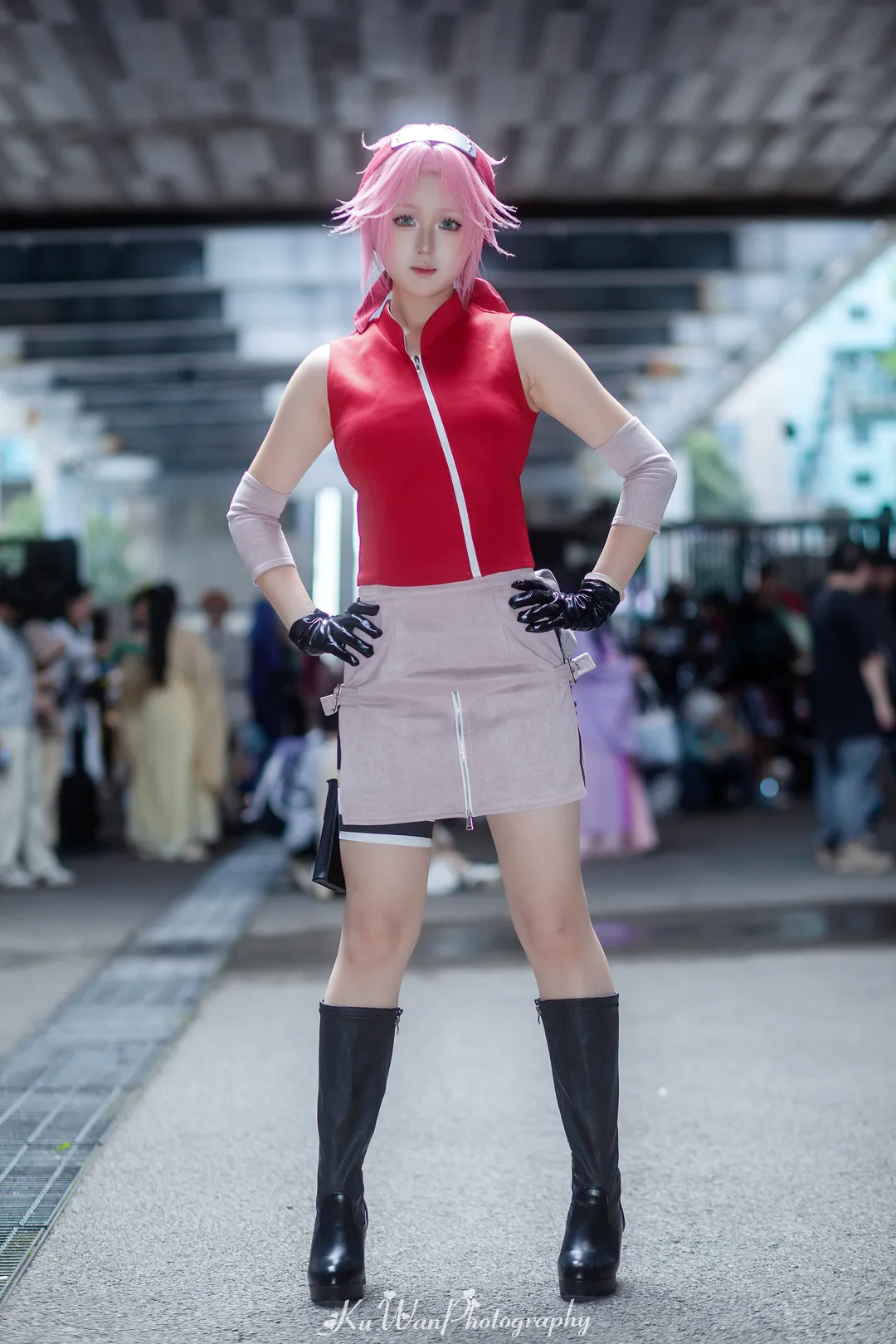 【春野樱cos】火影忍者漫展返图，粉色短发少女的格斗时刻 - 第 4 张