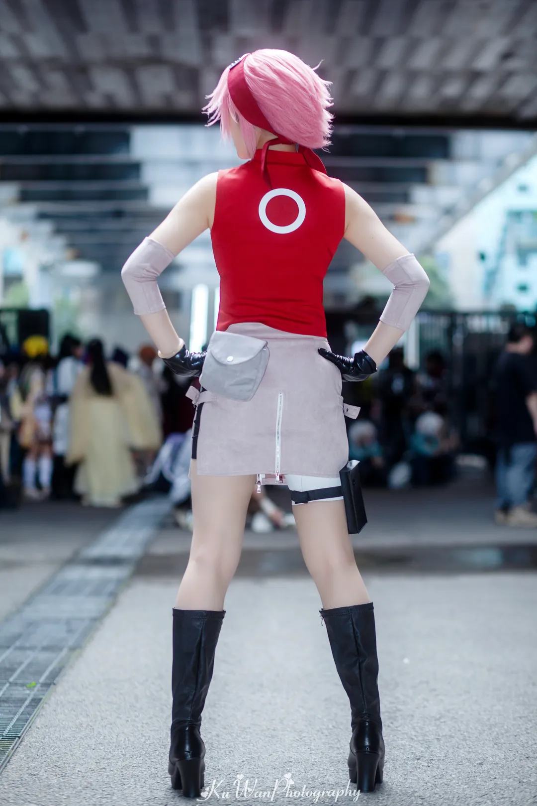 【春野樱cos】火影忍者漫展返图，粉色短发少女的格斗时刻 - 第 5 张