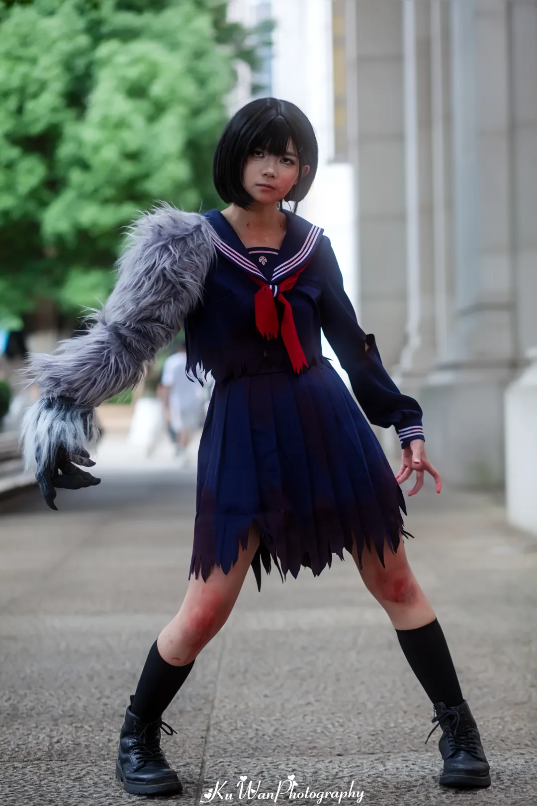 【深水雏子cos】寂静岭F里的异化兽爪与破损水手服 - 第 3 张