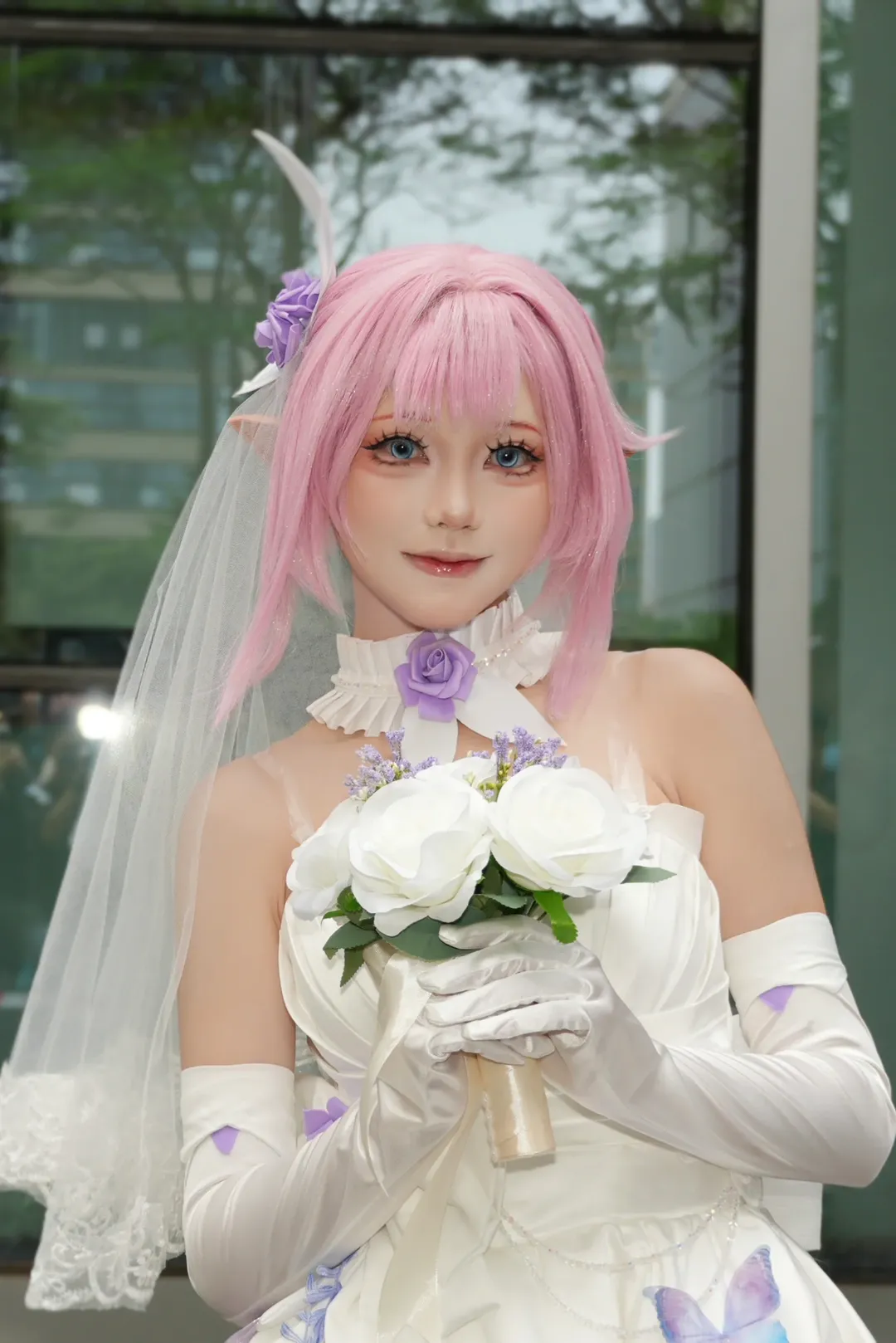 【爱莉希雅cos】亲手制作PV婚纱，定格漫展的温柔瞬间 - 第 3 张