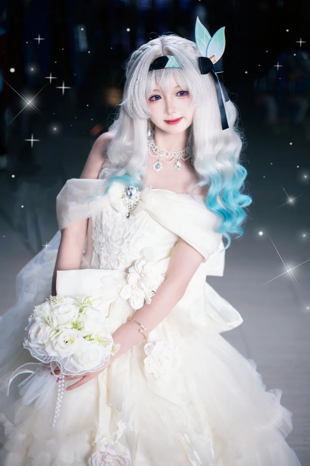 【流萤cos】崩坏星穹铁道流萤私设花嫁，星光下的浪漫定格 - 第 1 张