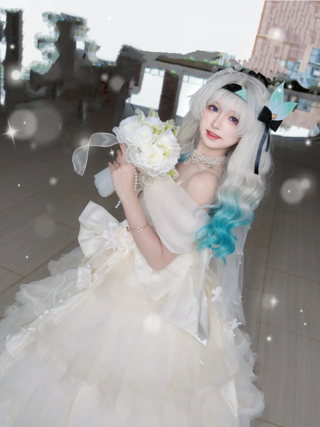 【流萤cos】崩坏星穹铁道 纯白婚纱的梦幻时刻 - 第 1 张