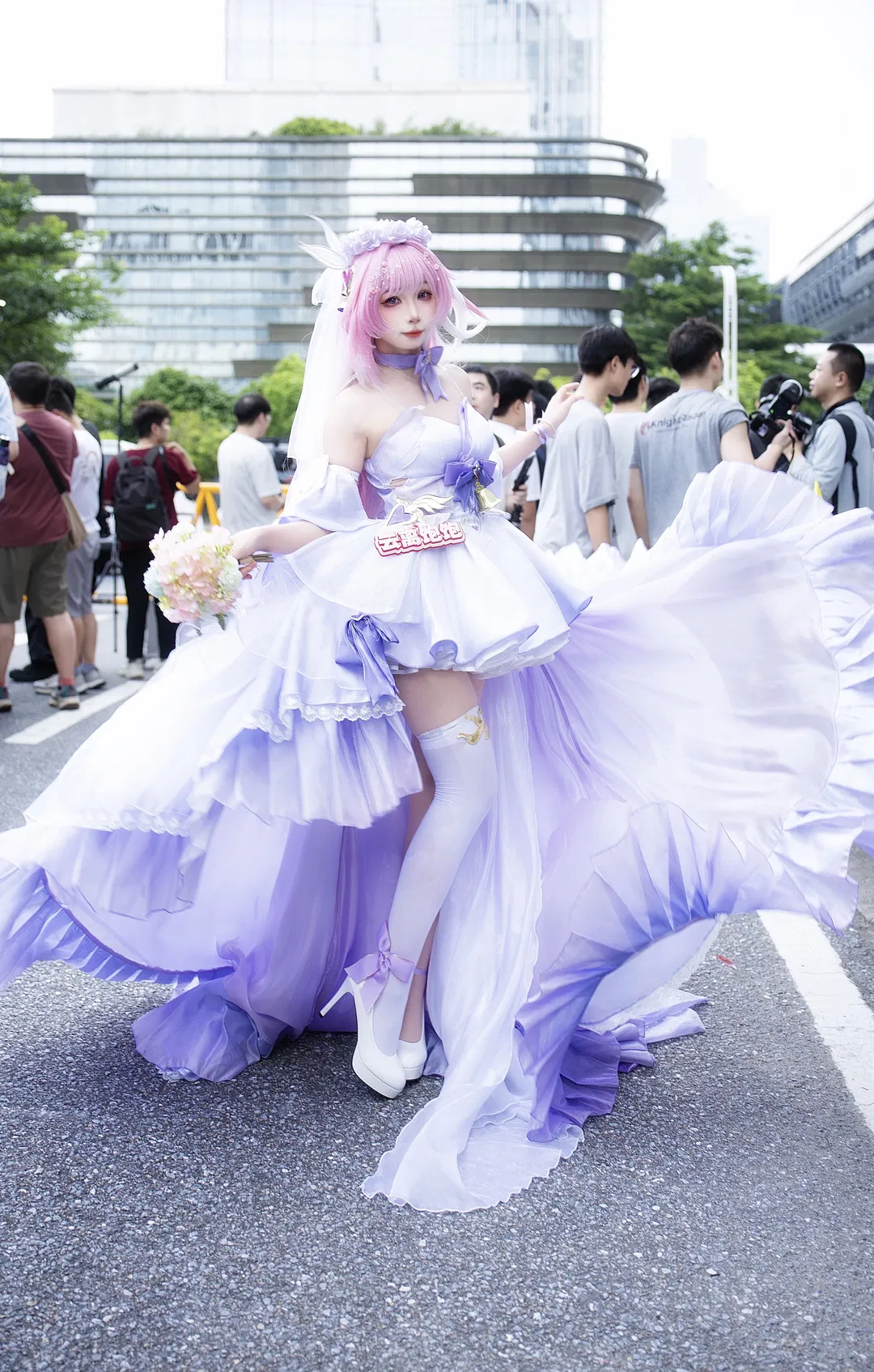爱莉希雅花嫁cos 崩坏3漫展场照返图 - 第 1 张